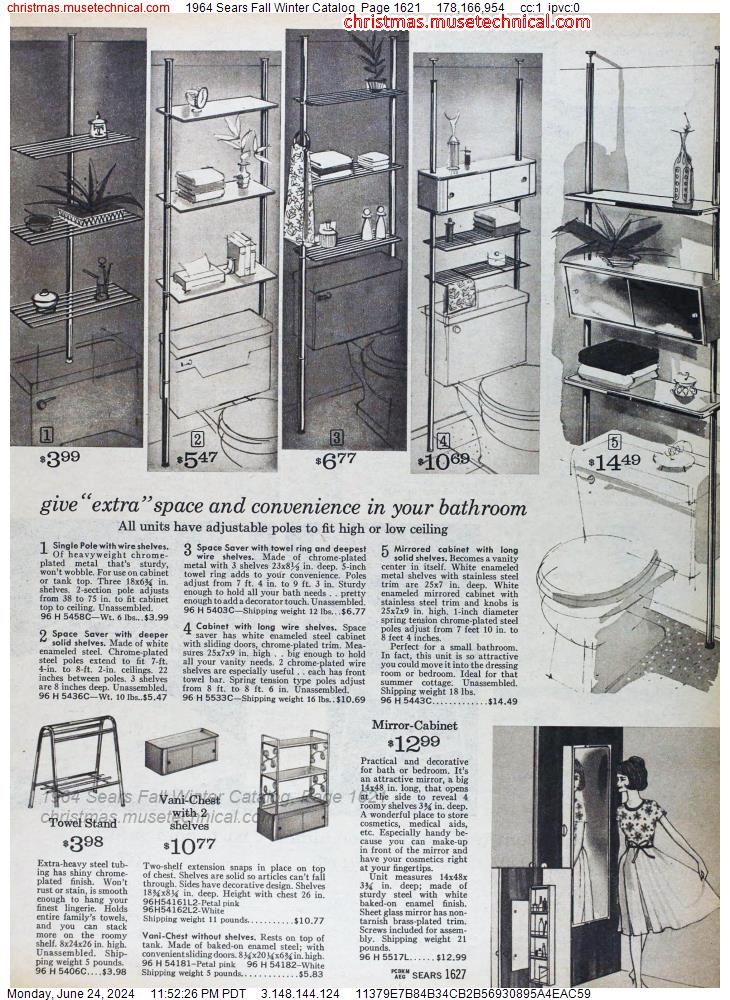 1964 Sears Fall Winter Catalog, Page 1621