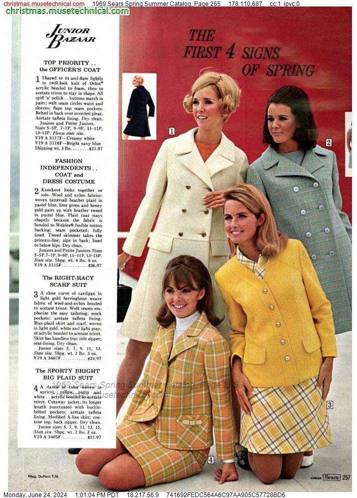 1969 Sears Spring Summer Catalog, Page 265