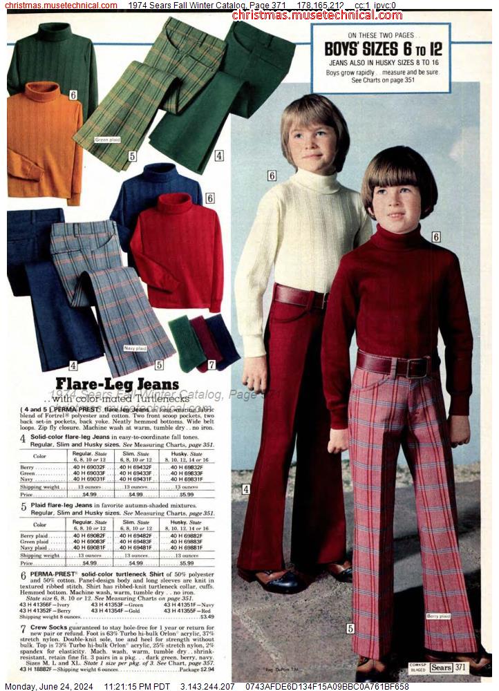 1974 Sears Fall Winter Catalog, Page 371