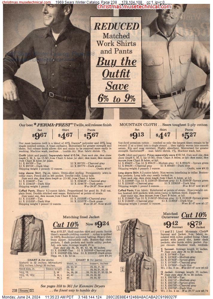 1969 Sears Winter Catalog, Page 238