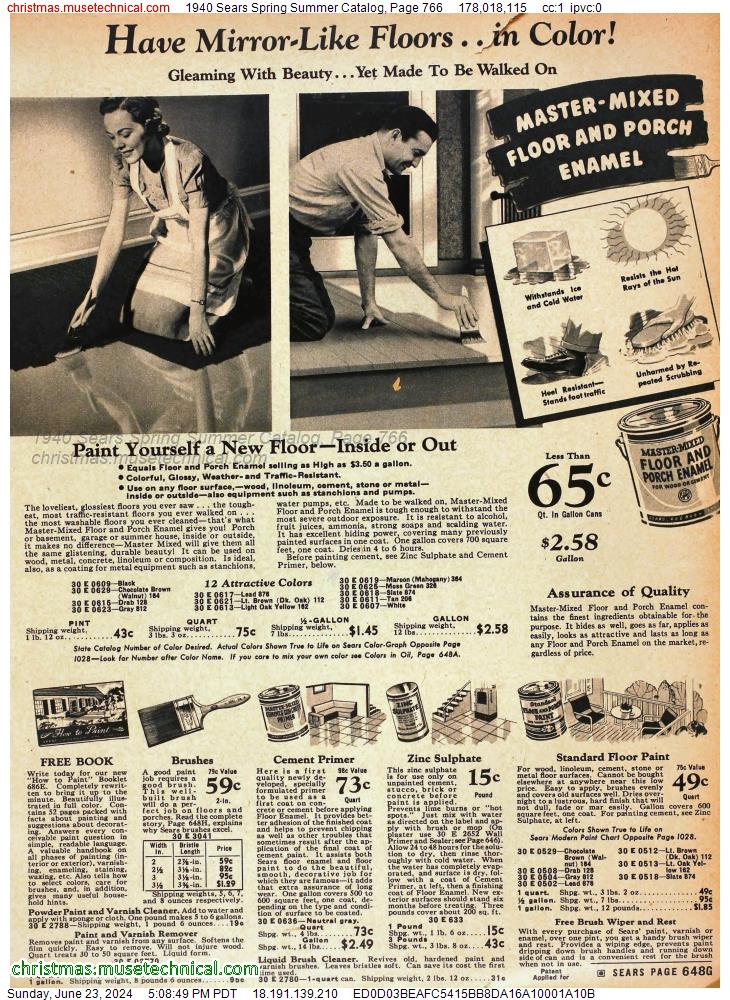1940 Sears Spring Summer Catalog, Page 766