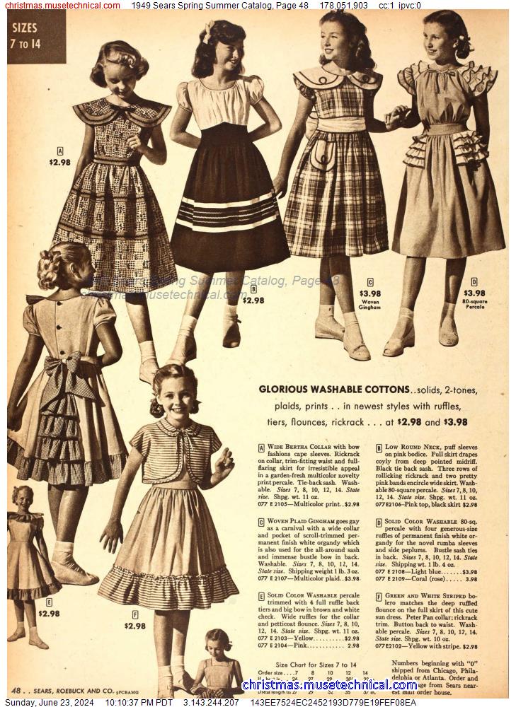 1949 Sears Spring Summer Catalog, Page 48