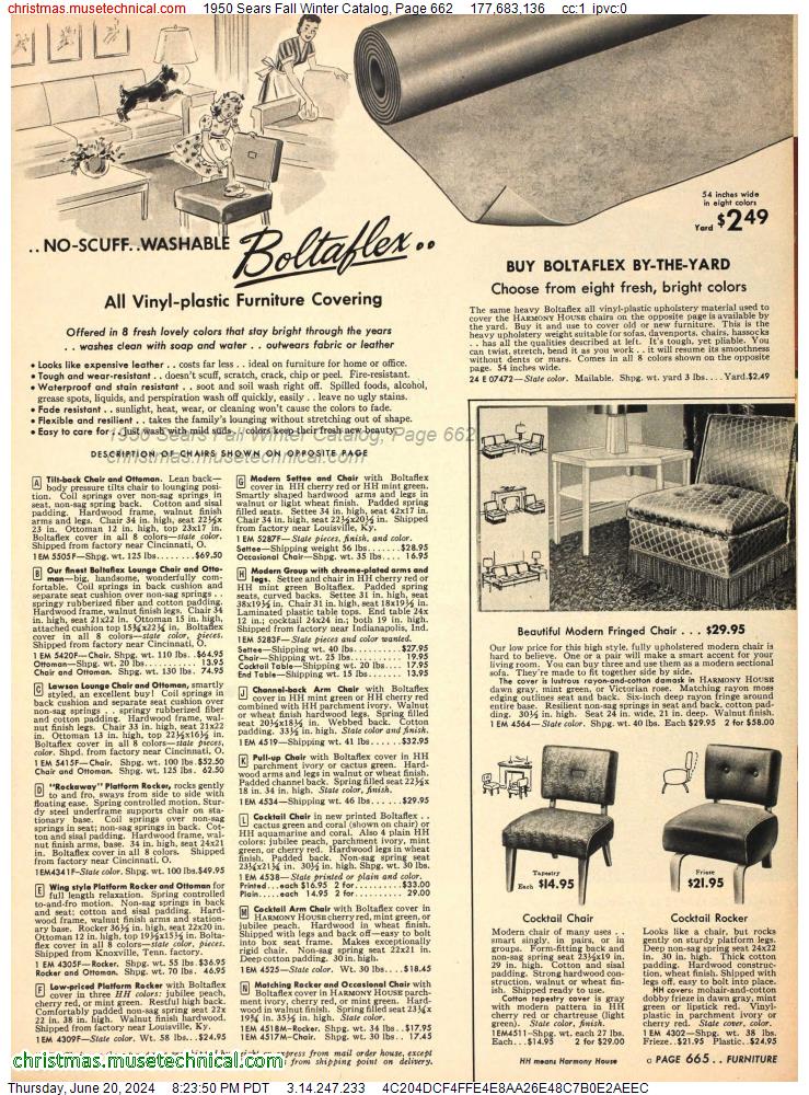 1950 Sears Fall Winter Catalog, Page 662