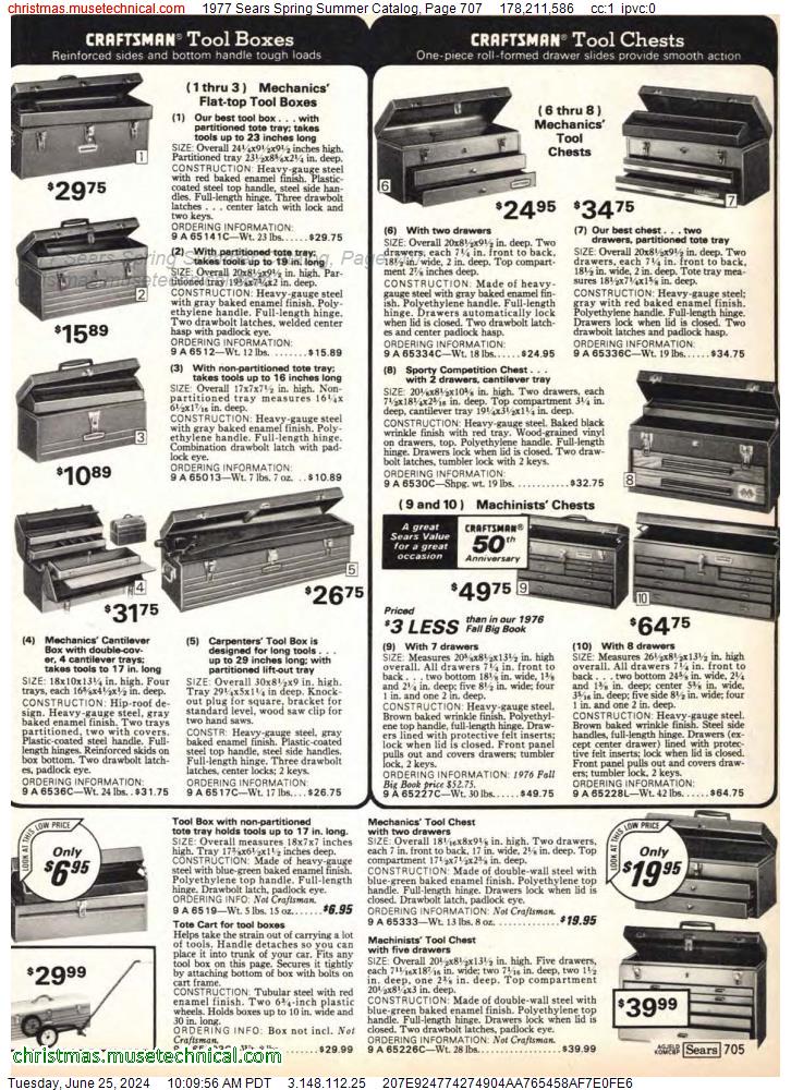 1977 Sears Spring Summer Catalog, Page 707