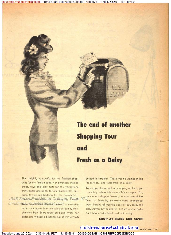 1948 Sears Fall Winter Catalog, Page 974