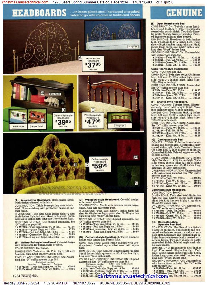 1978 Sears Spring Summer Catalog, Page 1234