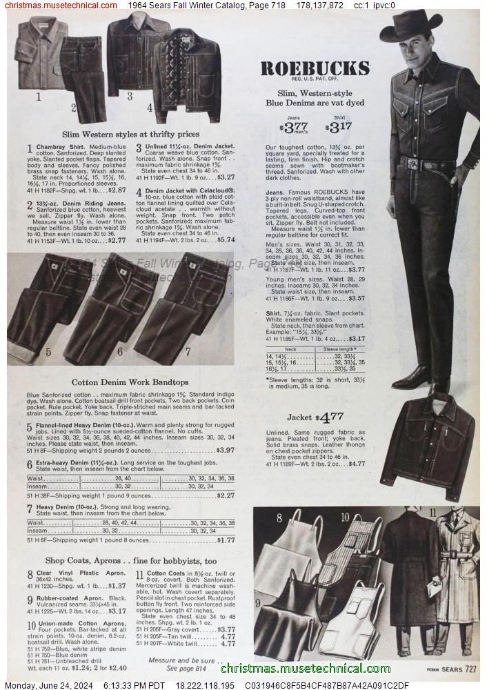 1964 Sears Fall Winter Catalog, Page 718