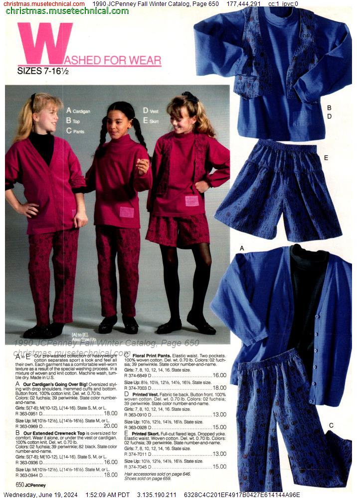 1990 JCPenney Fall Winter Catalog, Page 650
