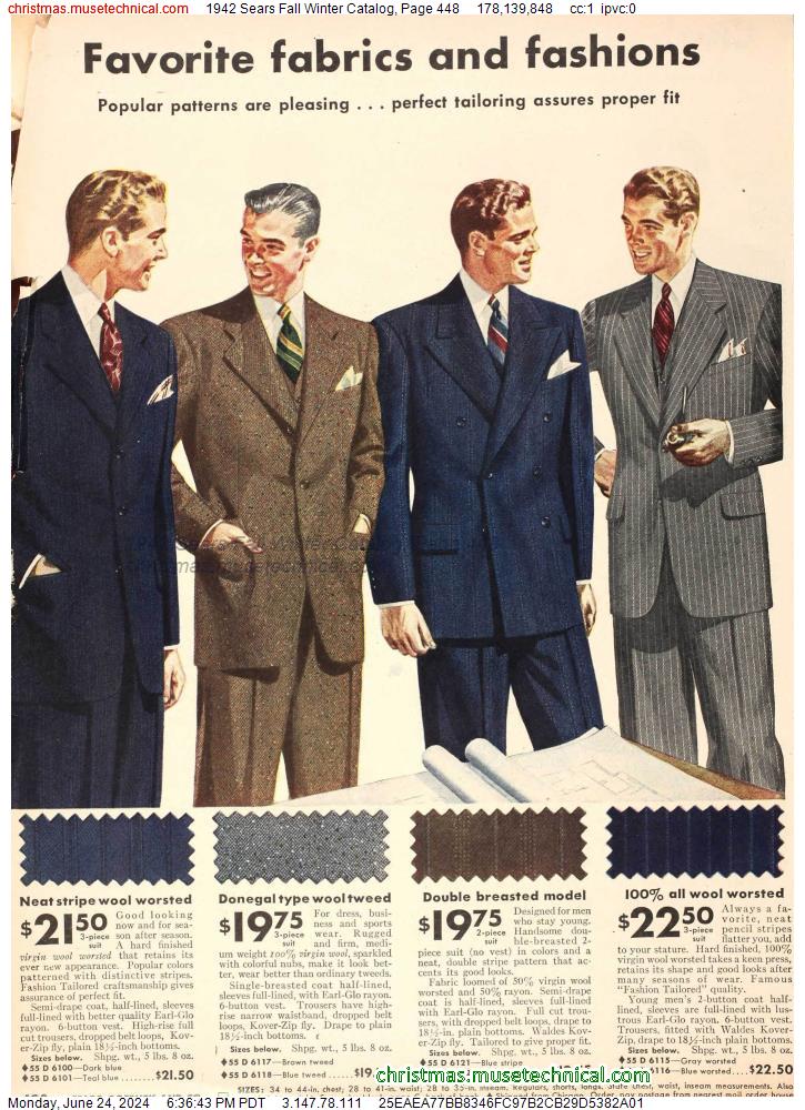 1942 Sears Fall Winter Catalog, Page 448