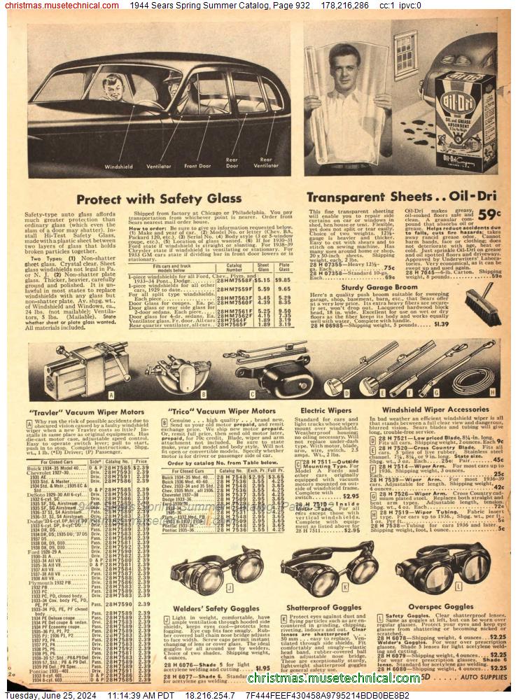 1944 Sears Spring Summer Catalog, Page 932