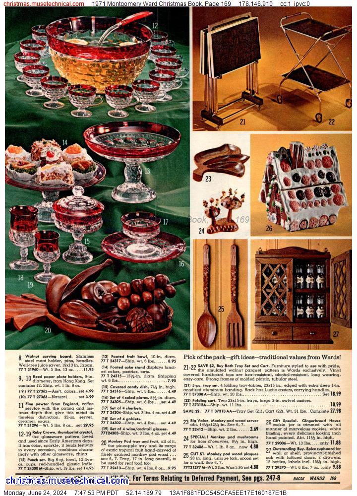 1971 Montgomery Ward Christmas Book, Page 169