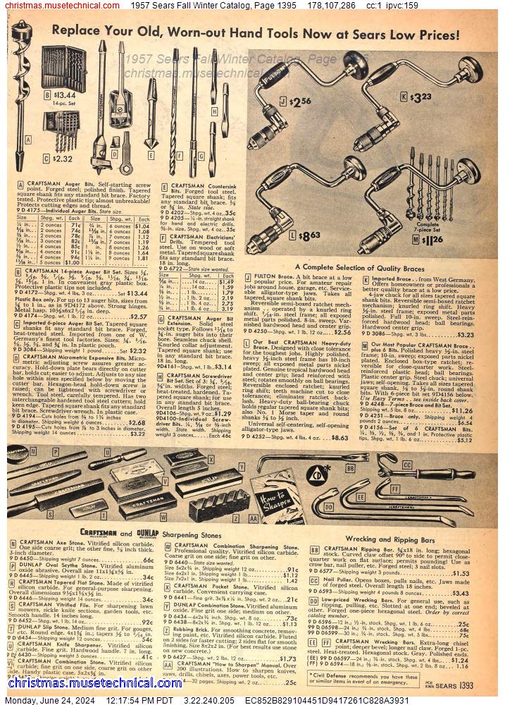 1957 Sears Fall Winter Catalog, Page 1395