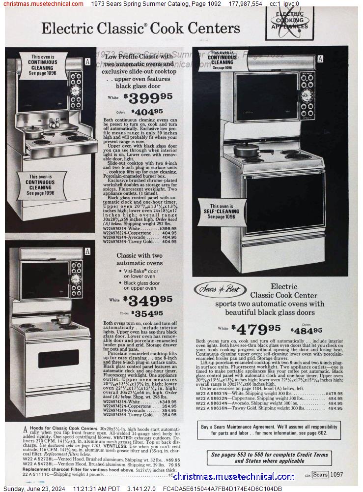 1973 Sears Spring Summer Catalog, Page 1092