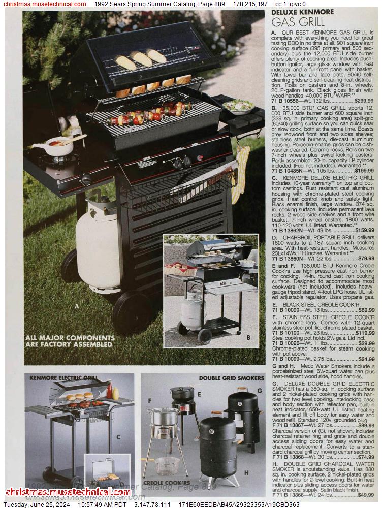 1992 Sears Spring Summer Catalog, Page 889