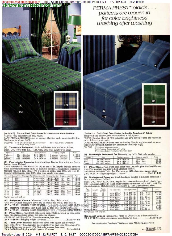1980 Sears Spring Summer Catalog, Page 1471