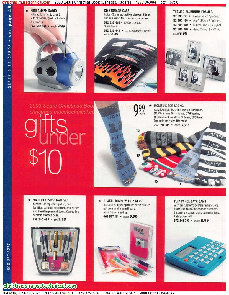 2003 Sears Christmas Book (Canada), Page 14