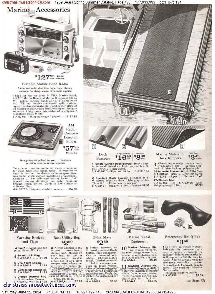 1969 Sears Spring Summer Catalog, Page 733