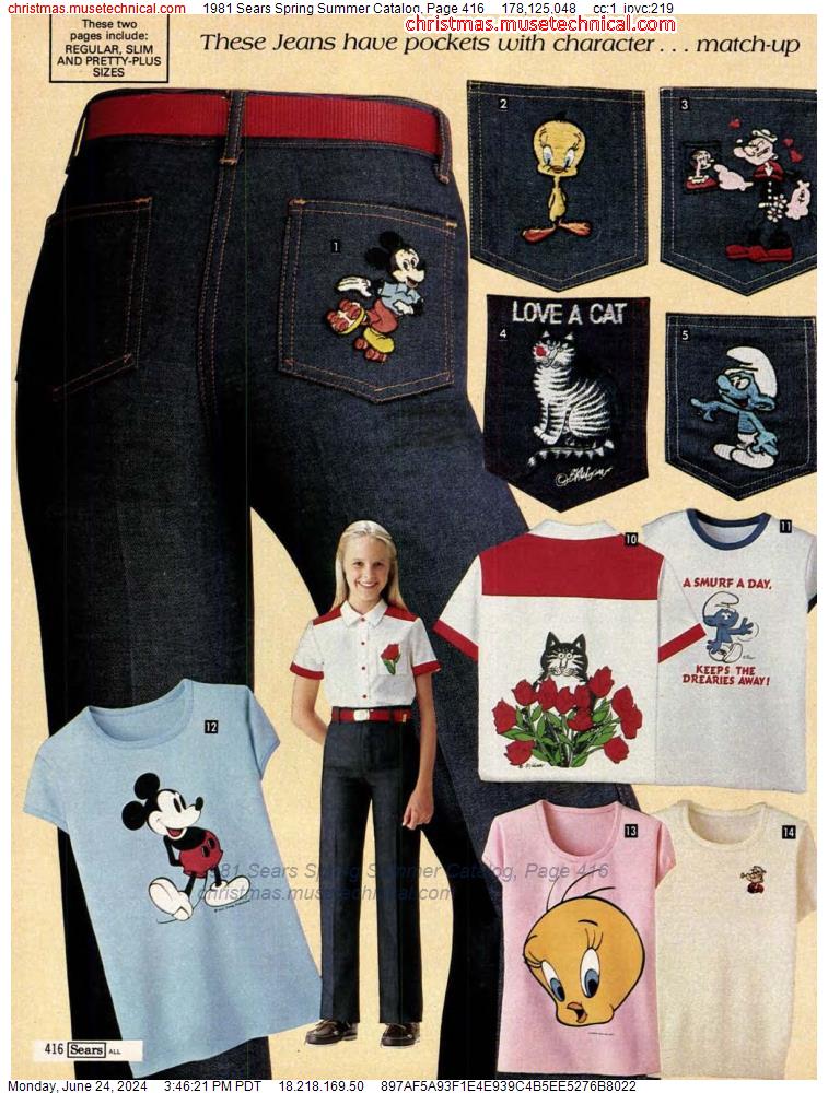 1981 Sears Spring Summer Catalog, Page 416
