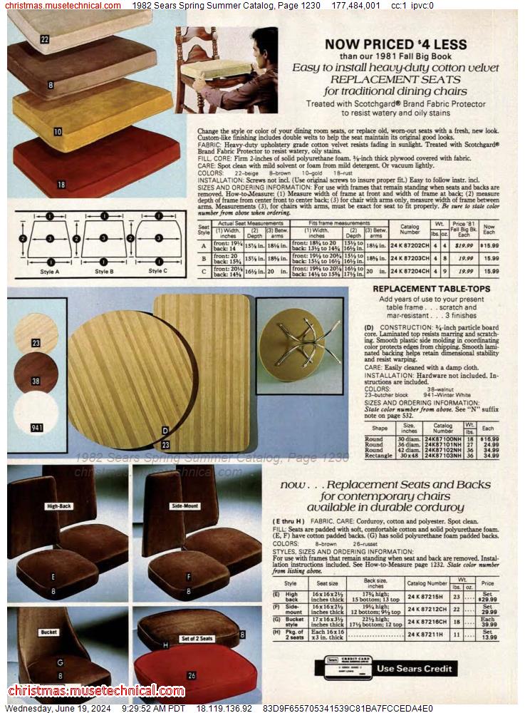 1982 Sears Spring Summer Catalog, Page 1230