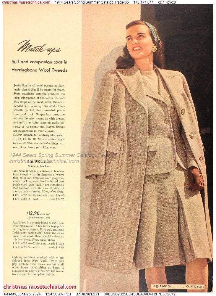 1944 Sears Spring Summer Catalog, Page 65