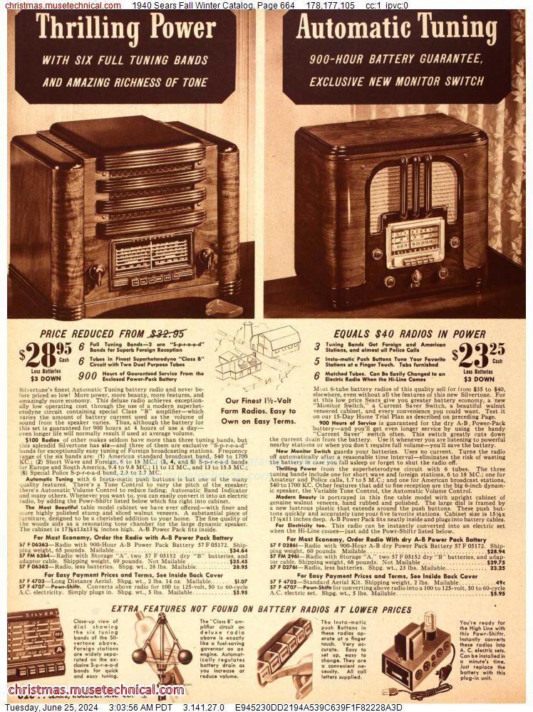 1940 Sears Fall Winter Catalog, Page 664