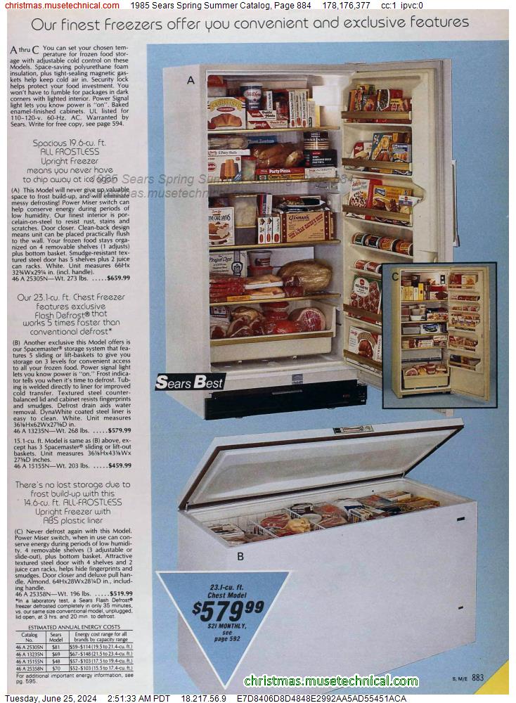 1985 Sears Spring Summer Catalog, Page 884