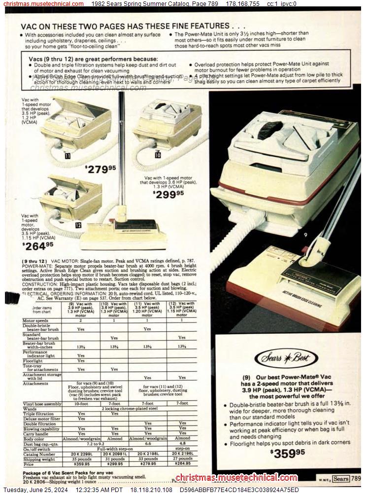 1982 Sears Spring Summer Catalog, Page 789