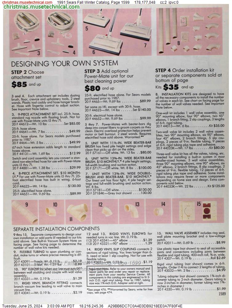 1991 Sears Fall Winter Catalog, Page 1599