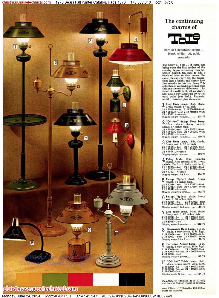 1970 Sears Fall Winter Catalog, Page 1376