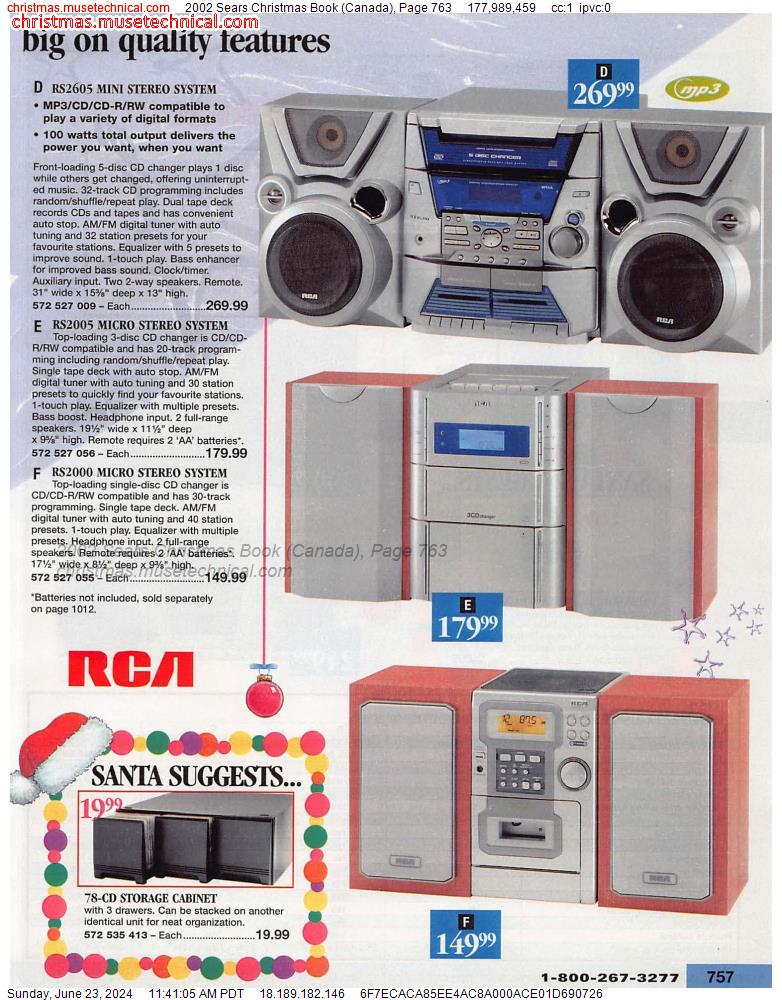 2002 Sears Christmas Book (Canada), Page 763