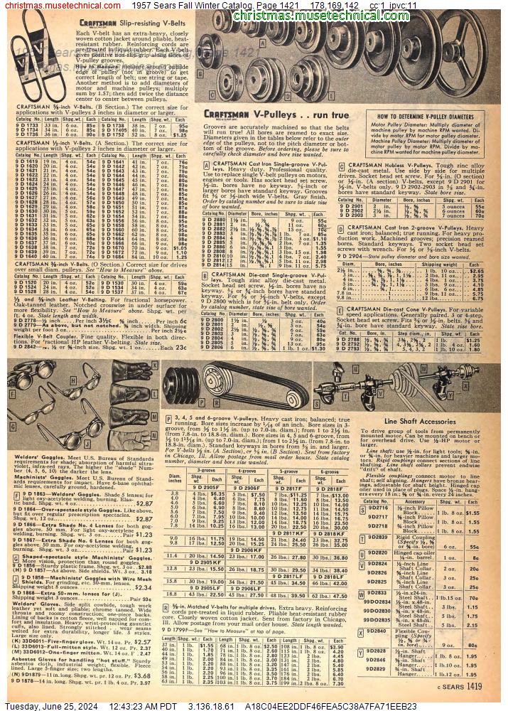 1957 Sears Fall Winter Catalog, Page 1421