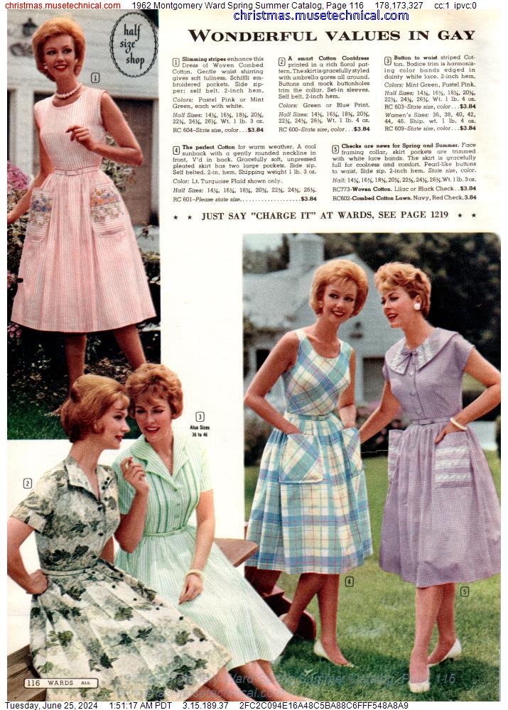 1962 Montgomery Ward Spring Summer Catalog, Page 116