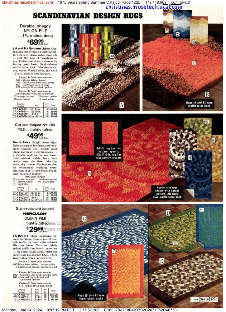 1975 Sears Spring Summer Catalog, Page 1225