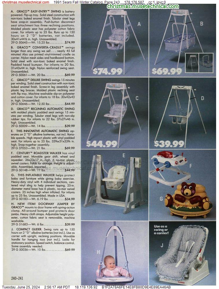 1991 Sears Fall Winter Catalog, Page 243