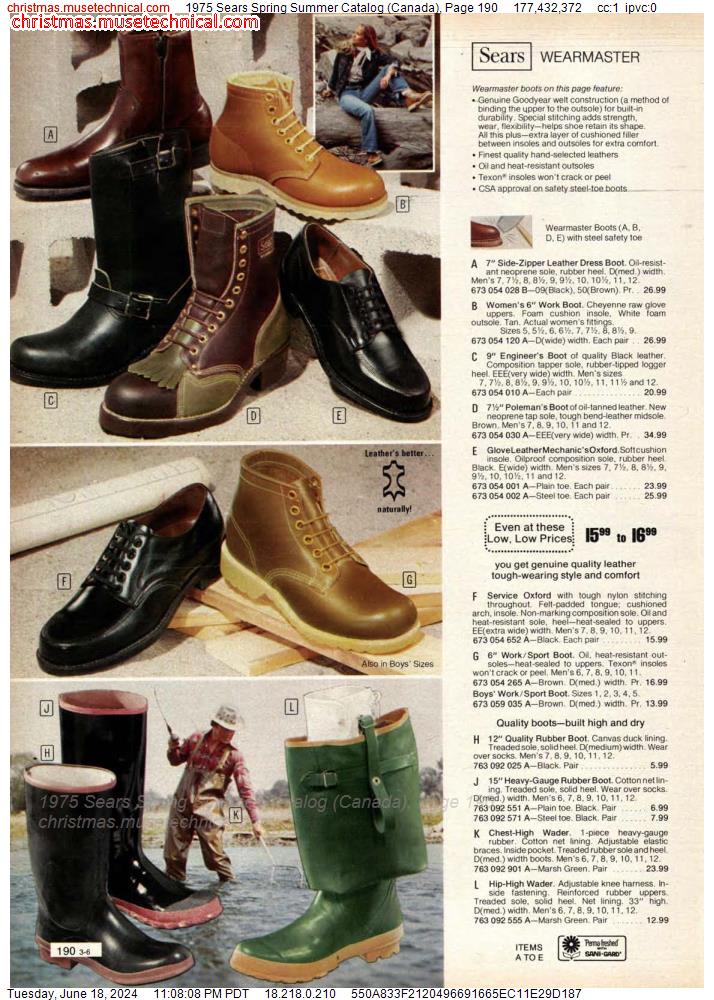 1975 Sears Spring Summer Catalog (Canada), Page 190