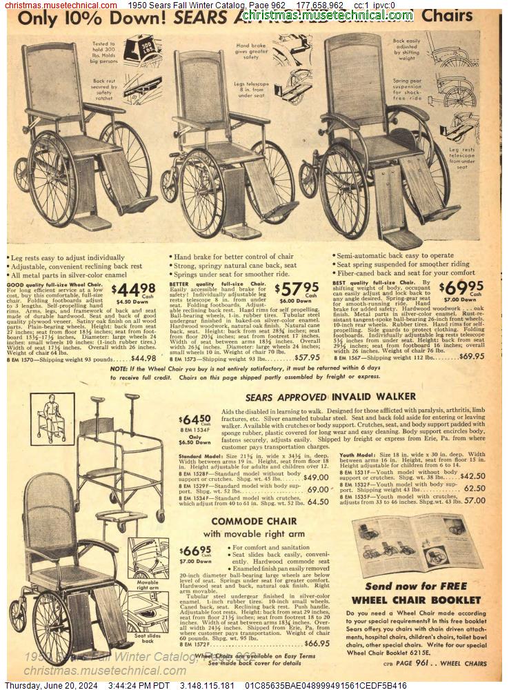1950 Sears Fall Winter Catalog, Page 962
