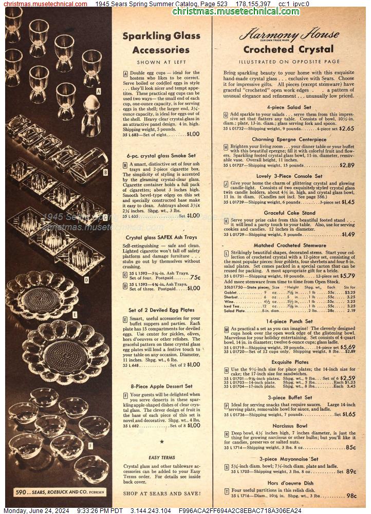 1945 Sears Spring Summer Catalog, Page 523