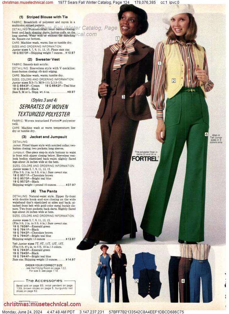 1977 Sears Fall Winter Catalog, Page 124