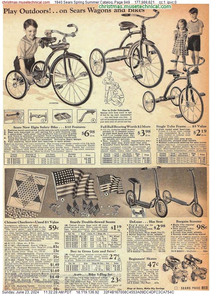 1940 Sears Spring Summer Catalog, Page 949