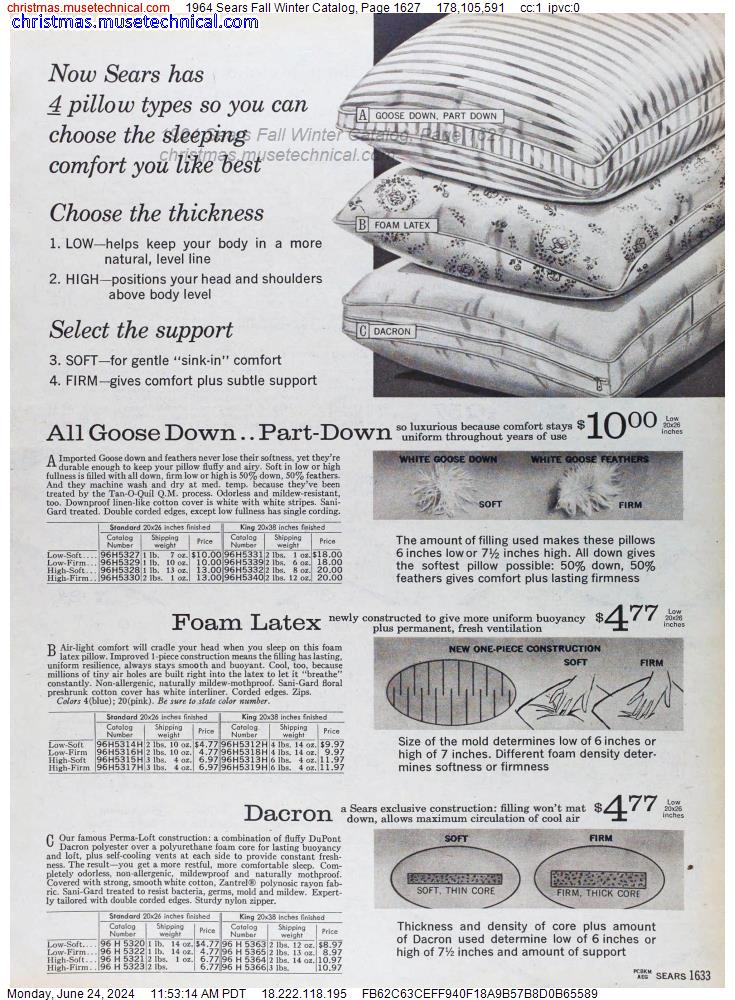 1964 Sears Fall Winter Catalog, Page 1627