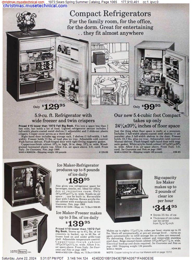1973 Sears Spring Summer Catalog, Page 1065