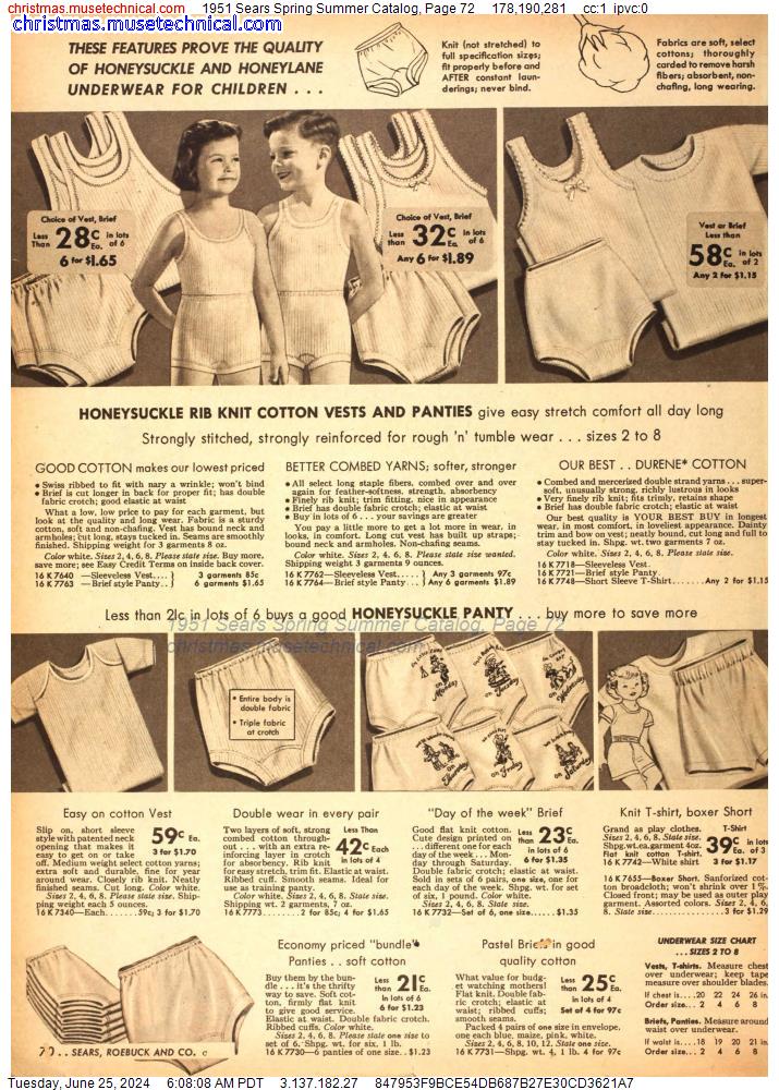 1951 Sears Spring Summer Catalog, Page 72