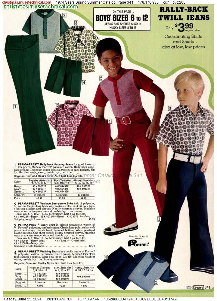 1974 Sears Spring Summer Catalog, Page 341