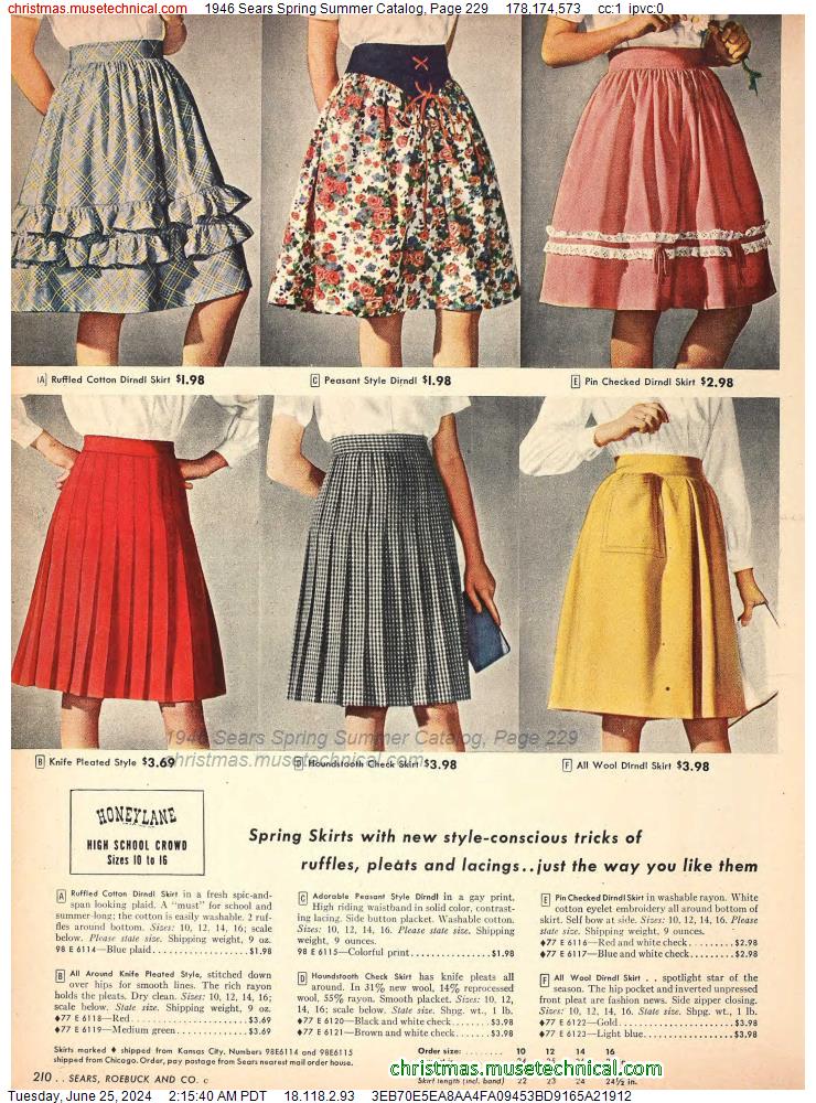 1946 Sears Spring Summer Catalog, Page 229