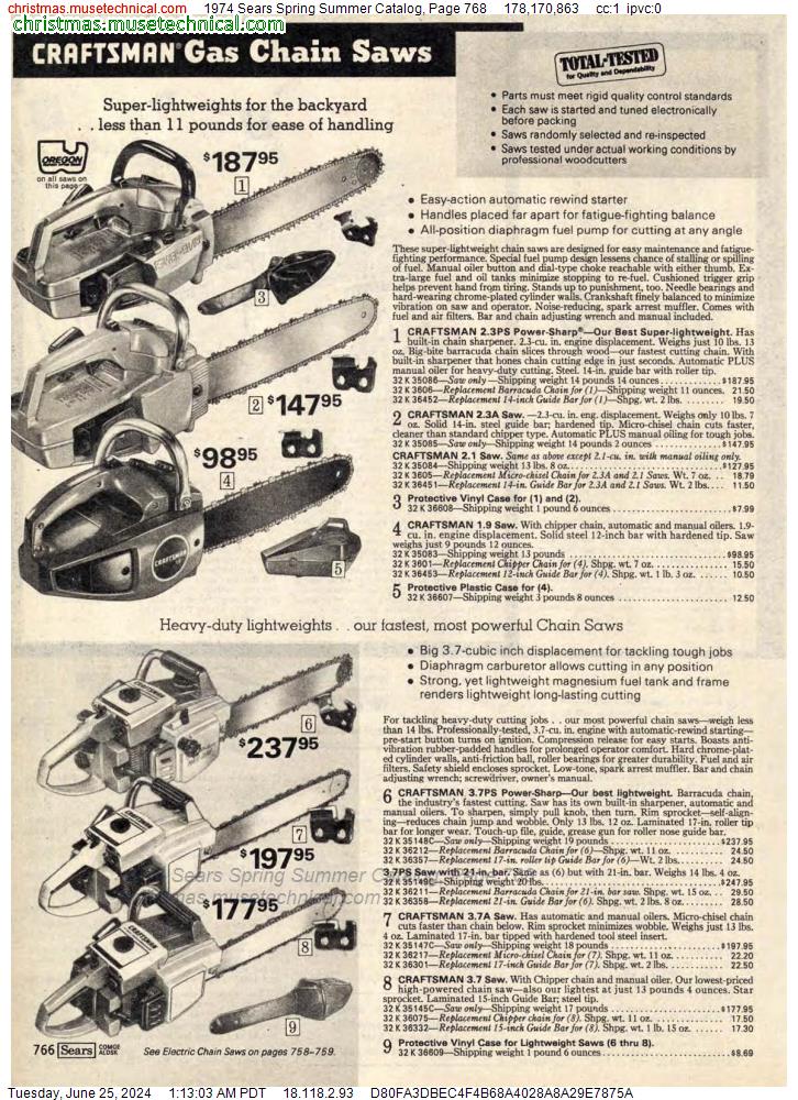 1974 Sears Spring Summer Catalog, Page 768