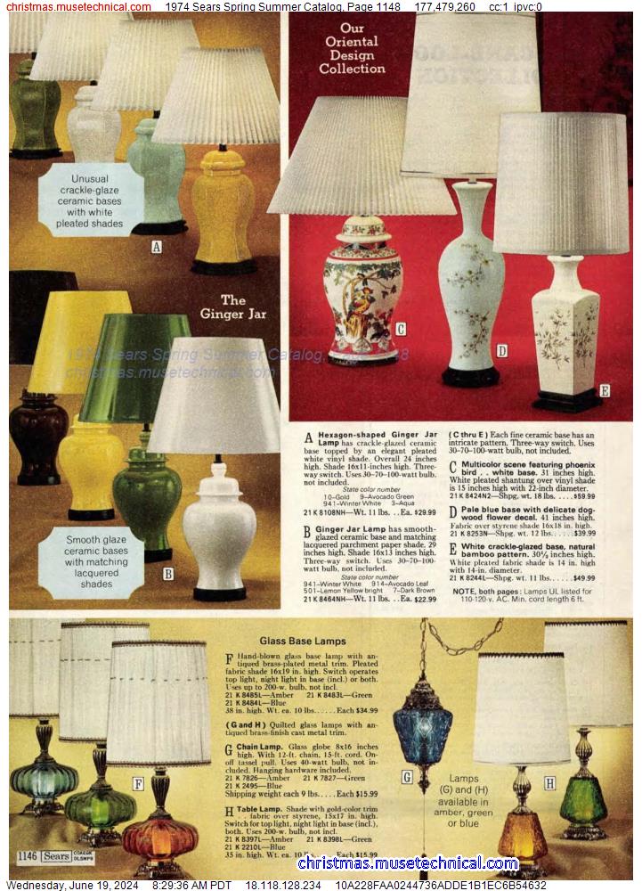 1974 Sears Spring Summer Catalog, Page 1148
