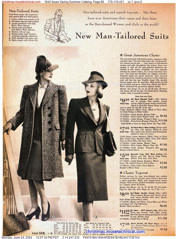 1940 Sears Spring Summer Catalog, Page 66