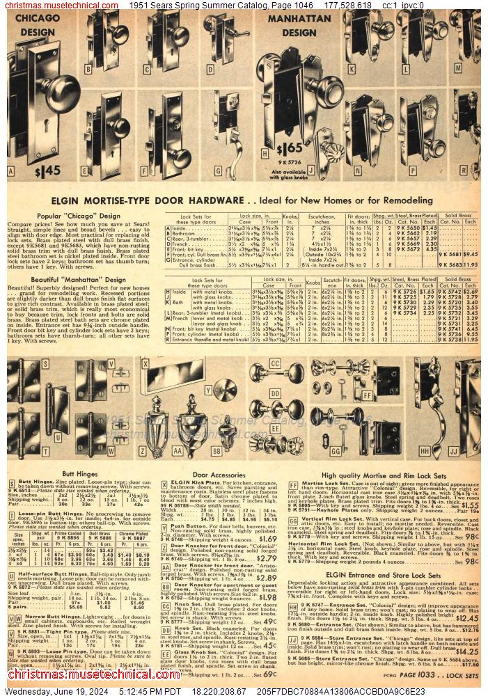 1951 Sears Spring Summer Catalog, Page 1046
