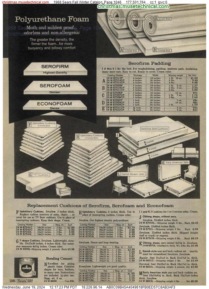 1968 Sears Fall Winter Catalog, Page 1046