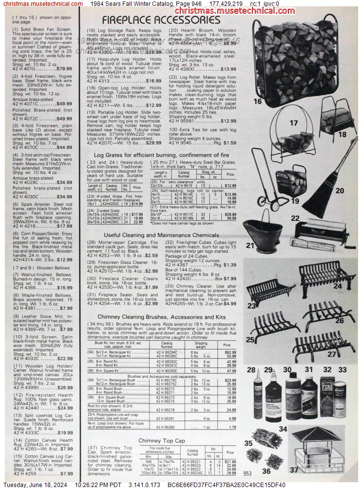 1984 Sears Fall Winter Catalog, Page 946